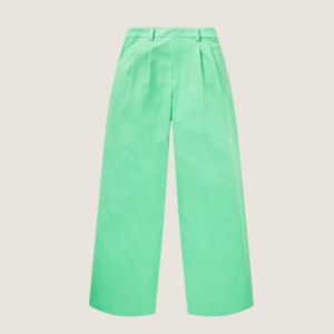 Fabric trousers with pleating